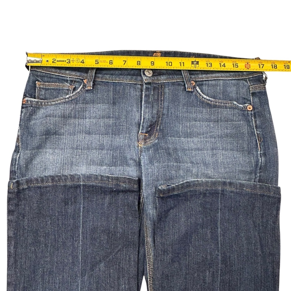 7 For All Mankind Women's Dark Blue Boot Cut Jeans - Picture 7 of 9